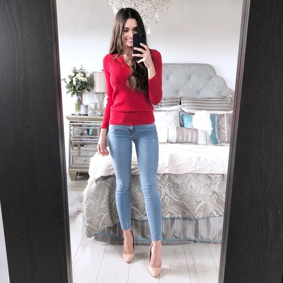 V Neck Sweater Top - Picture 3 of 5